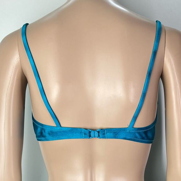 Gottex Vintage Underwire High Leg Teal Blue Two Piece Bikini Set - Picture 6 of 15